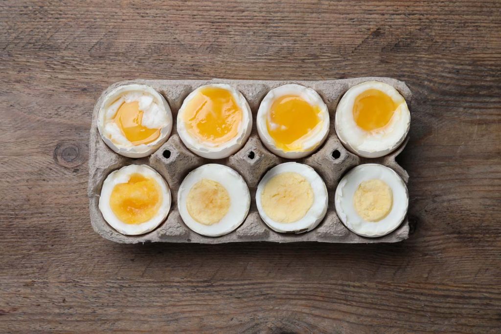 A carton of perfectly boiled eggs.