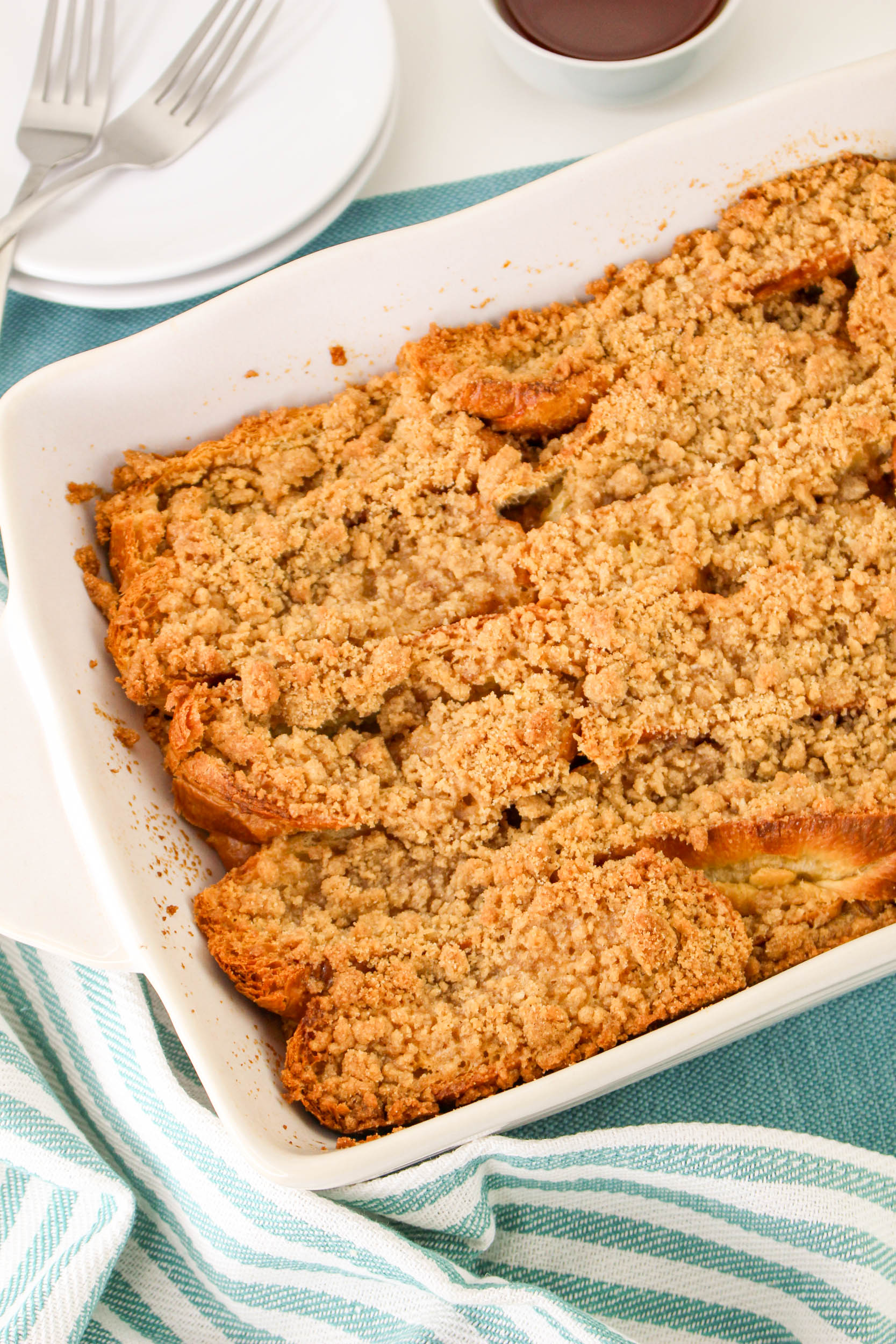 A freshly baked French Toast Casserole 